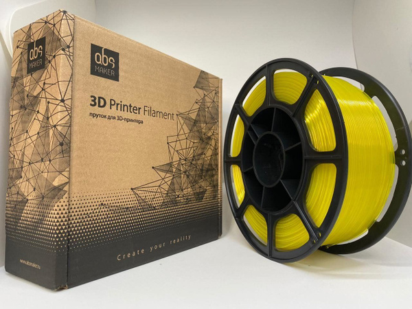 Пластик для 3D-принтера PET-g желтый, 1кг, 1,75 мм. - купить с ...