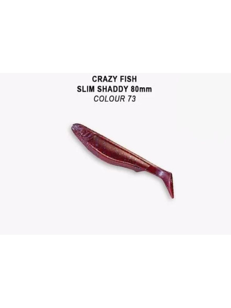 Shaddy Fish 5шт Силиконовая приманка Crazy Fish Slim shaddy 3.2