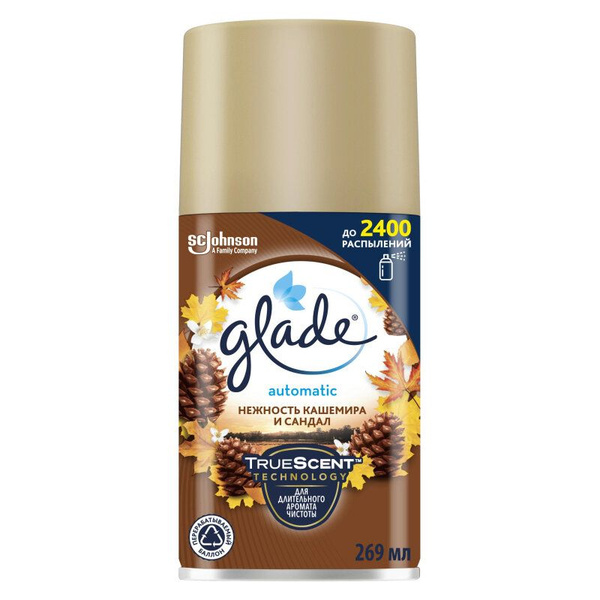 Освежитель воздуха Glade Нежность кашемира и сандал 269 мл - купить с ...