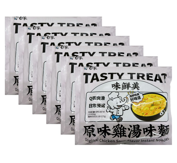 Китайская лапша BaiXiang Tasty Treat куриный суп 84 г х 6 шт - купить с ...