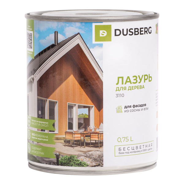 DUSBERG лазурь для дерева, бесцветная (10л) - купить по доступным ценам ...