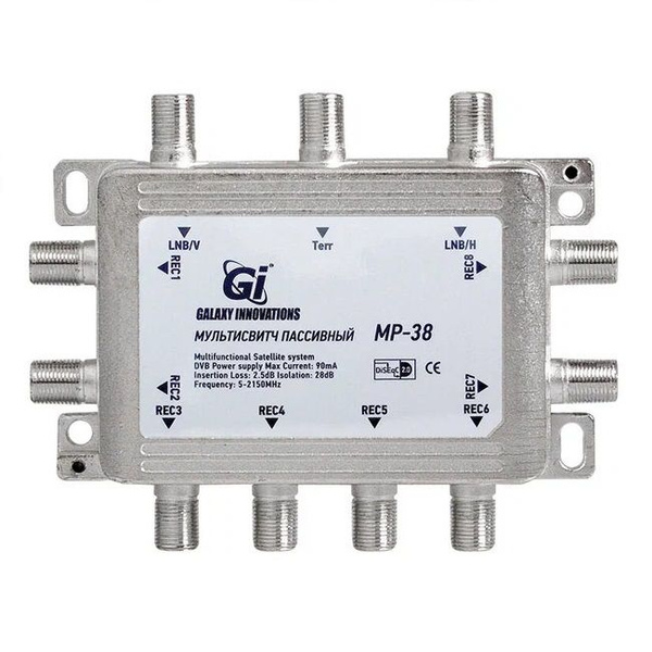 Мультисвитч пассивный GI MP-38 (Входы - 3, Выходы - 8) - купить с ...