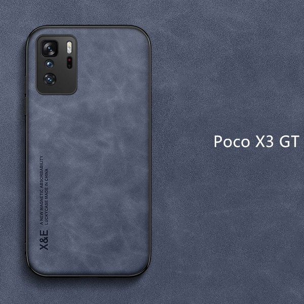 Кожа чехол для Xiaomi Poco X3 GT Магнитное притяжение внутри ( Сяоми ...