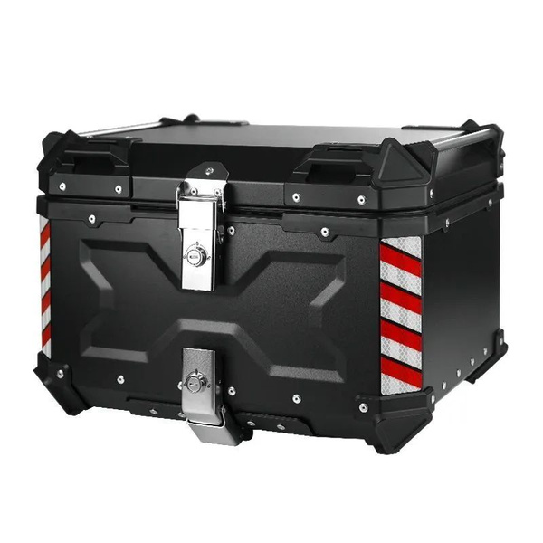 Кофр для мотоцикла центральный алюминиевый 55 литров, черный - купить ...