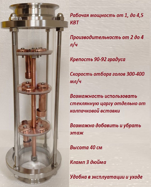 Колпачковая тарельчатая колонна, флейта медная 3 дюйма 3 этажа - купить ...