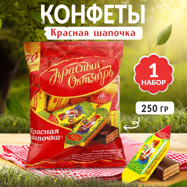 "Красная Шапочка" 250 гр Набор вафельных конфет в шоколадной глазури ...