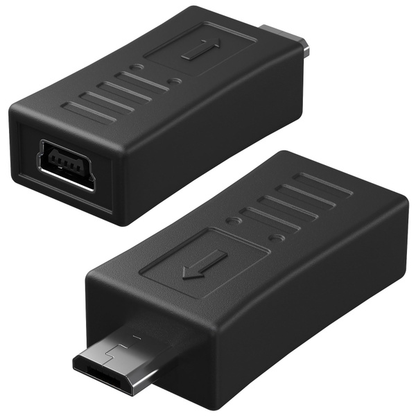 Адаптер переходник GSMIN RT-61 micro-USB (M) - mini-USB (F) (Черный ...