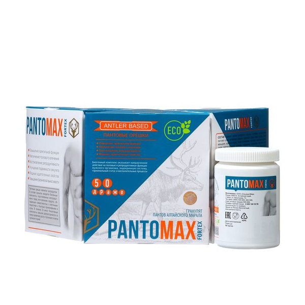 Биогенный комплекс Pantomax fortex для мужского здоровья, 3 уп. по 50 ...