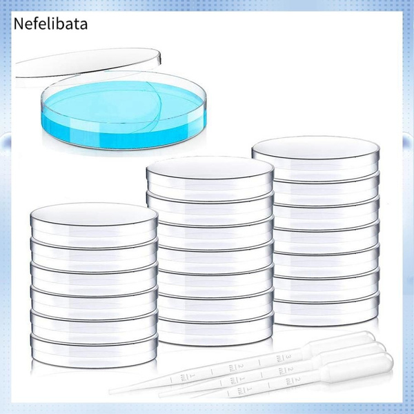 20 шт стерильных чашек Петри крышкой, диаметр 90 мм глубина 15 мм, 2 и ...