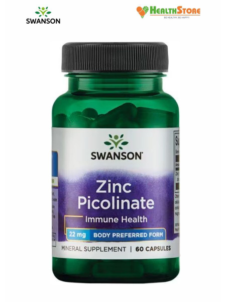 Swanson Zinc Picolinate 22мг 60 капсул Пиколинат цинка пиколинат для ...