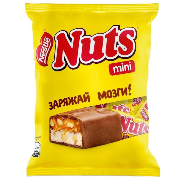 Шоколадные батончики Nuts Mini 148 г - купить с доставкой по выгодным ...
