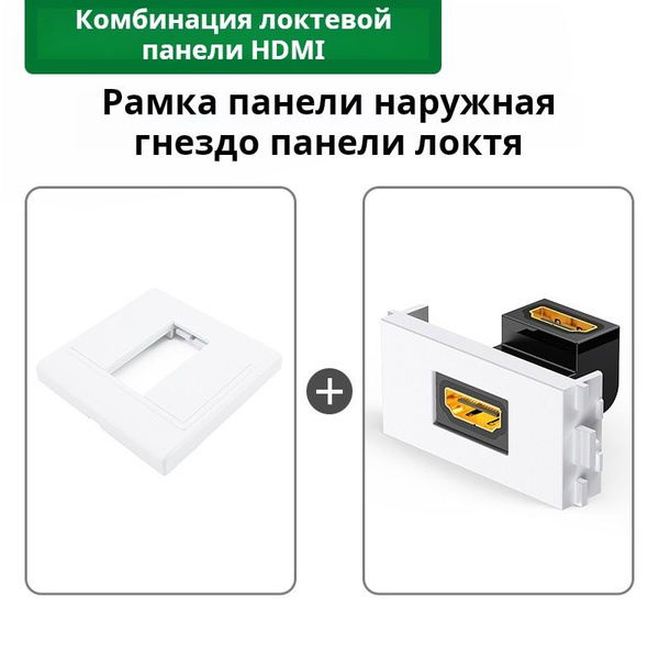 UGREEN Корпус панели + розетка (комплект) Модуль розетки HDMI тип 86 ...