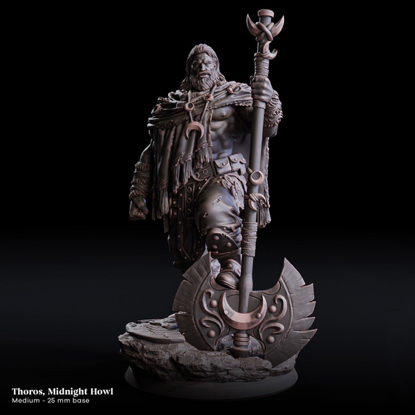Fantasy миниатюра ВОИН варвар С СЕКИРОЙ игровая фигурка для ...