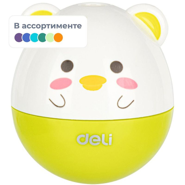 Точилка ручная Deli, 1 отв., с контейнером, пластик, картонная уп., , 1 ...