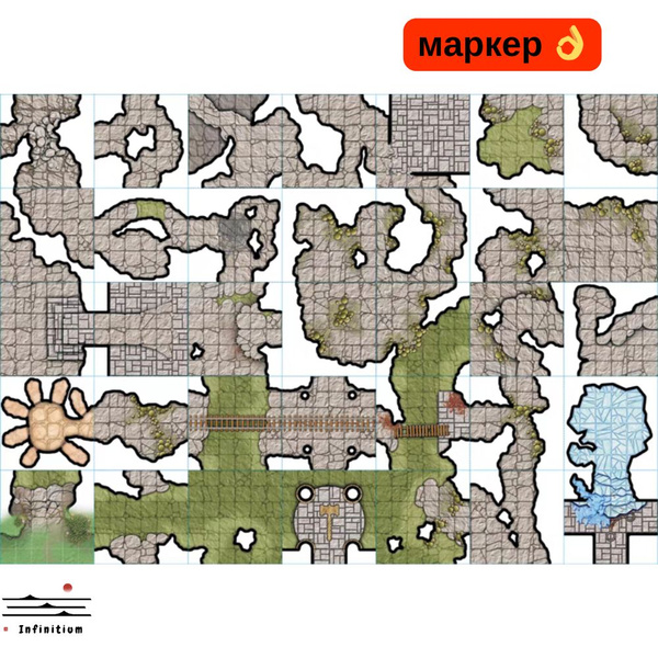 ДНД Игровое поле 11. Tеррейн карта, мат для игры dnd Pathfinder ...