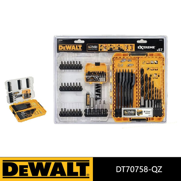 DEWALT Набор бит 57шт, с сверл ударных для метал и деревянных DT70758 ...
