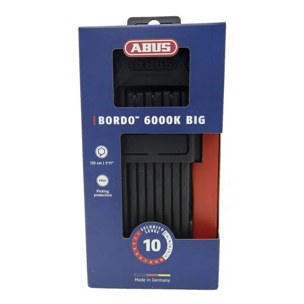 Сегментный замок ABUS BORDO 6000K BIG, 120 см, с креплением к раме ...