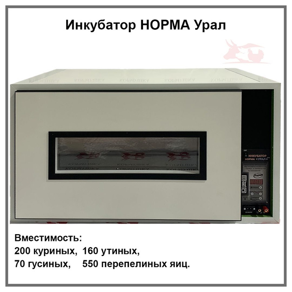 Характеристики Инкубатор для цыплят НОРМА Урал (200 куриных яиц) 1 шт ...