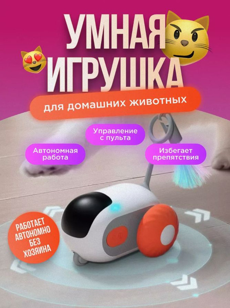 Интерактивная игрушка для кошек- машинка с пультом управления - купить ...