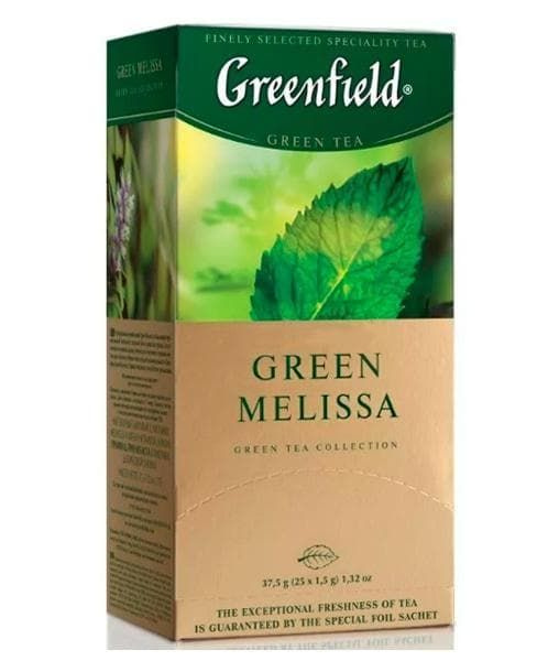 Чай Гринфилд Грин Мелисса 10 упаковок (250 пакетиков) (Green Melissa ...