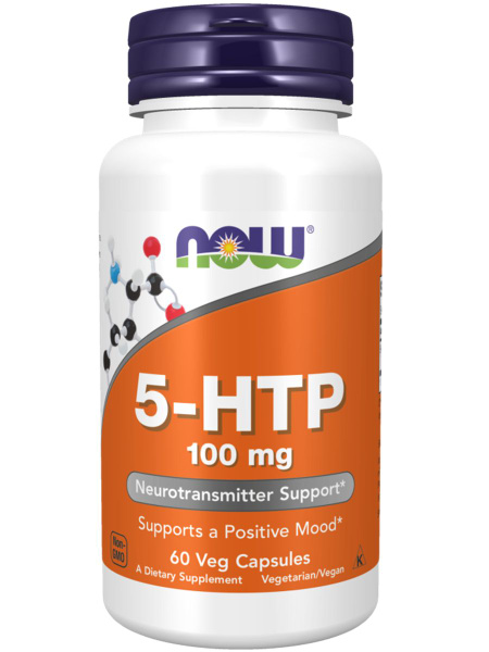 Аминокислота 5-HTP (5 гидрокситриптофан) NOW 5-HTP 100 мг, 60 капсул ...