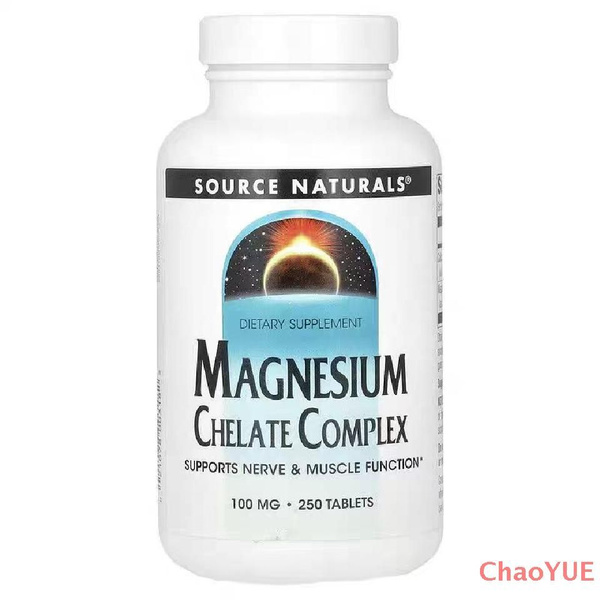 Source Naturals, Magnesium Chelate, 100 мг, 250 таблеток / Магний Хелат ...