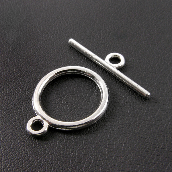 Замок для бижутерии Laconic Antique Silver 14 мм (1 шт) тогл, застежка ...