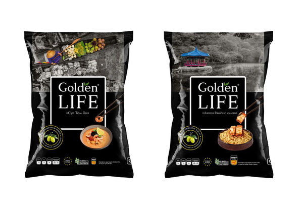 Чипсы картофельные Golden Life со вкусом лапши Рамен с ким чи 6 шт + со ...