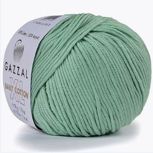 Пряжа Gazzal BABY COTTON XL 3425 зел.бирюза (10 мотков) - купить с ...