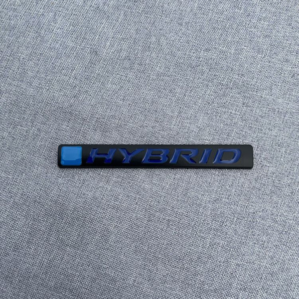 Металлическая наклейка на авто hybrid черный синий шильдик - купить по ...