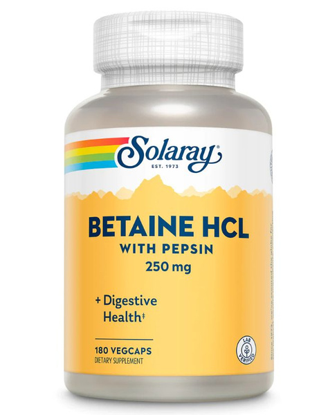 Betaine HCL 250 mg with Pepsin (Бетаин гидрохлорид c пепсином 250 мг ...