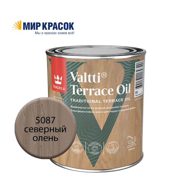 Масло для террас и садовой мебели tikkurila valtti terrace oil