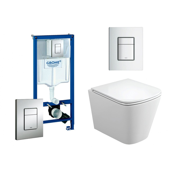 Характеристики Комплект 3 в 1 инсталляция Grohe Rapid SL + Унитаз ...