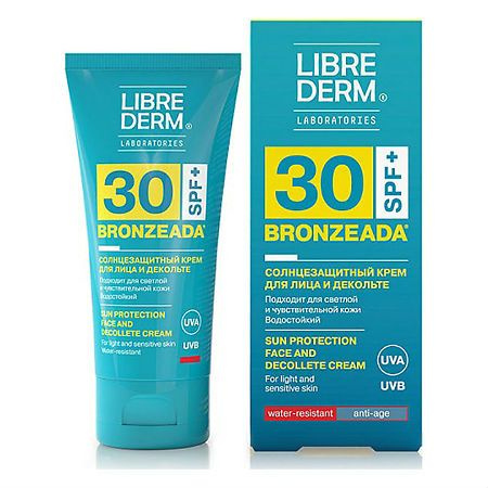 Librederm bronzeada солнцезащитный крем, для лица и зоны декольте, SPF ...