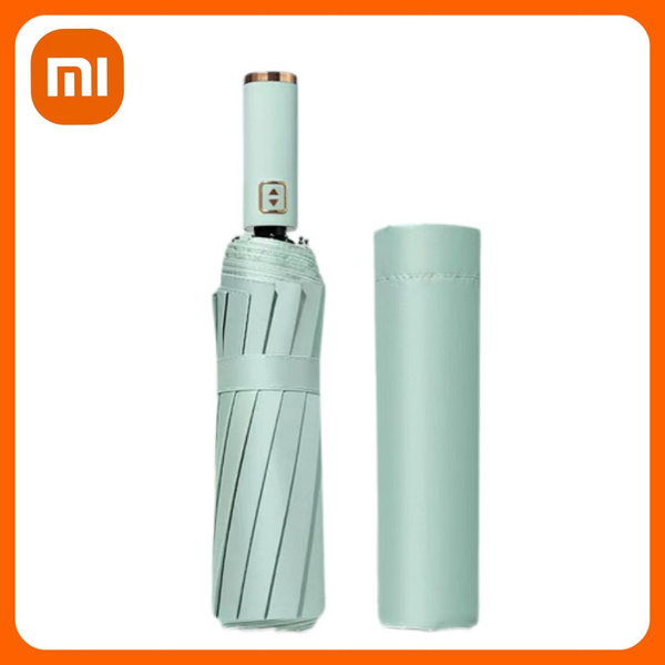 Умный зонт Xiaomi, Полный автомат, 2 сложения, зеленый купить по низкой ...