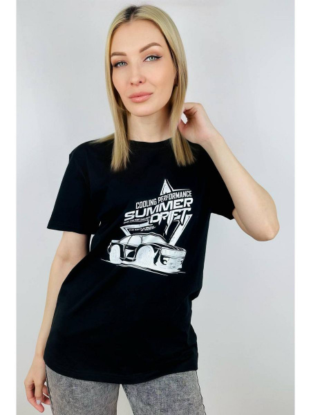 Футболка Я В Теме, размер 52, цвет черный, 75% хлопок, 25% полиэстер ...