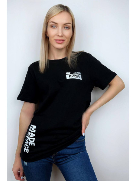 Футболка Я В Теме, размер 42, цвет черный, 75% хлопок, 25% полиэстер ...