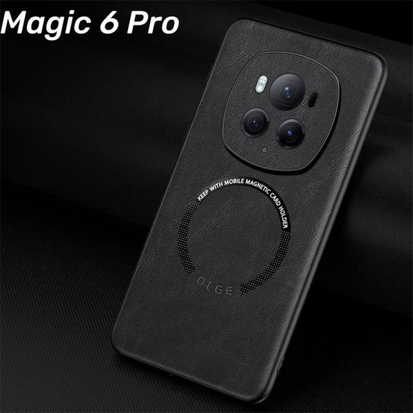 Классическая кожа MagSafe чехол для Honor Magic 6 Pro (Хонор Магик 6 ...