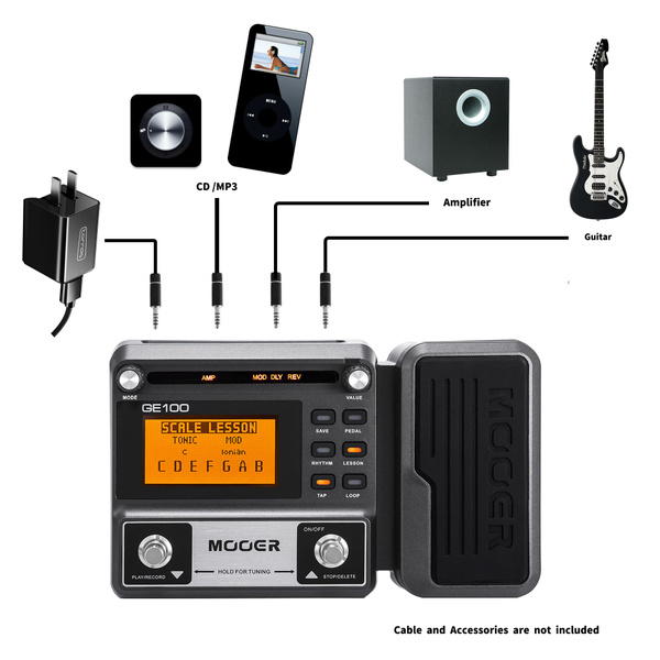 Гитарный мультиэффектный педальный процессор MOOER GE100 Recording180s ...