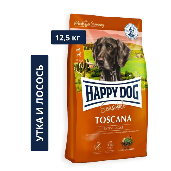 Корм для домашних животных Happy Dog Sensible Toscana для собак 12,5 кг ...