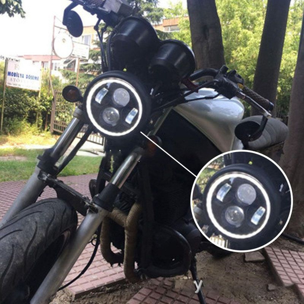 6.5 дюймов Фара для мотоцикла круглая Универсальная светодиодная ...