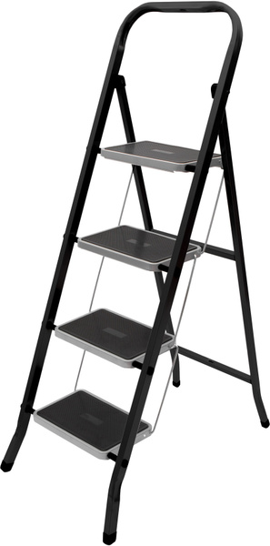 Стремянка стальная Zalger 4 ступени с ковриком, максимальная нагрузка ...