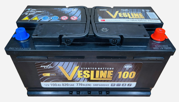 Аккумулятор автомобильный Vesline 100 Ач 770 A обр. пол. SMF L5 ...