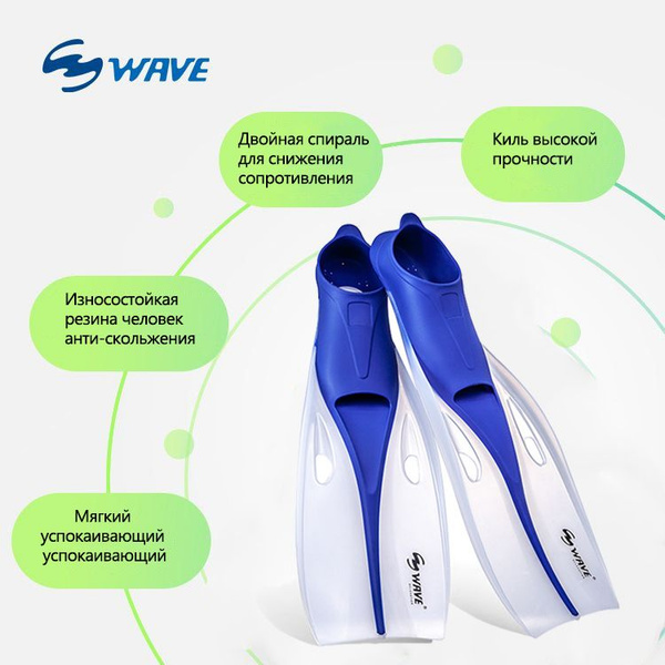 Ласты WAVE Для сноркелинга - купить с доставкой по выгодным ценам в ...