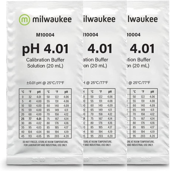 Жидкость калибровочная (буферный раствор) pH 4.01 MILWAUKEE 20мл для pH ...