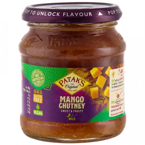 MANGO CHUTNEY sweet & fruity, MILD, Patak's (МАНГО ЧАТНИ, неострый ...