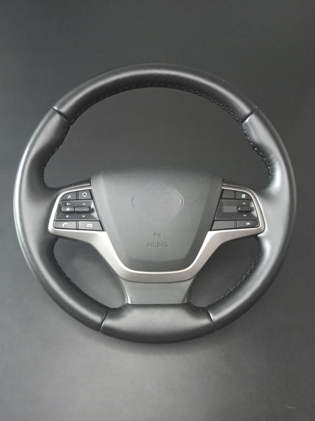 Оплетка на руль для автомобиля Hyundai Solaris 2019(Хендай Солярис 2019 ...