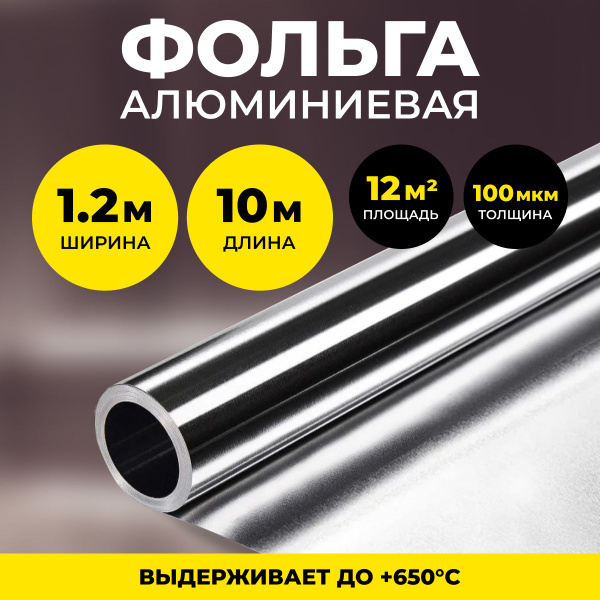 Фольга алюминиевая для бани и сауны 100 мкм., 12 м2 купить по доступной ...