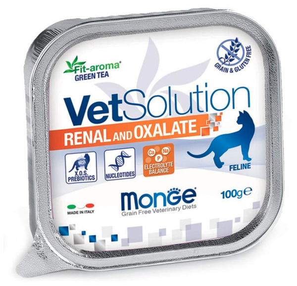 Monge VetSolution Cat Renal and Oxalate Ренал и Оксалат влажный корм ...
