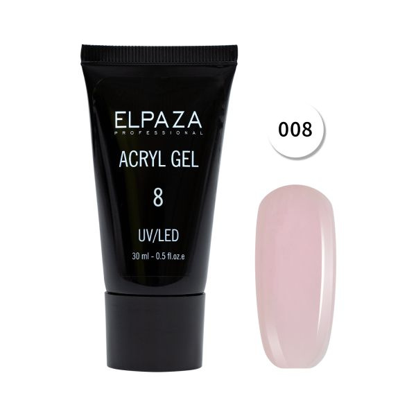Акригель Elpaza (Эльпаза) Acryl Gel (полигель) UV/LED 08, 30 мл ...